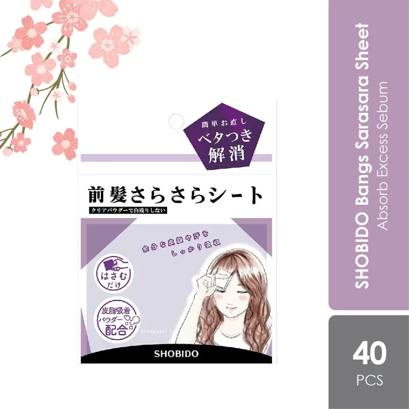Sugi Shobido Bangs Sarasara Sheet 40s | For Hair Bangs Sweat Remover