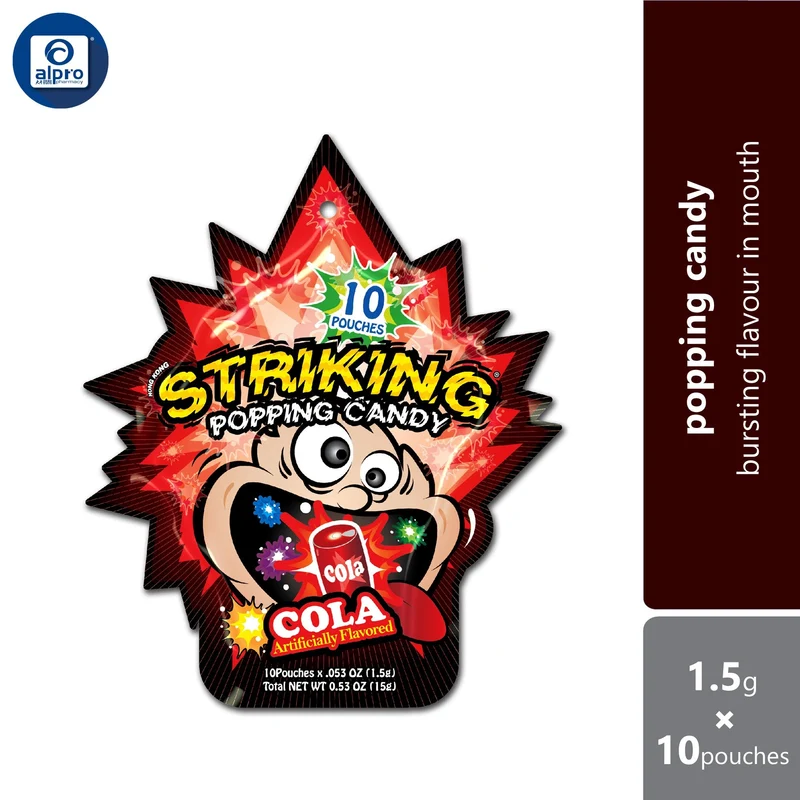 Striking Popping Candy Cola 1.5g ×10s | Bursting Cola Flavour in Mouth
