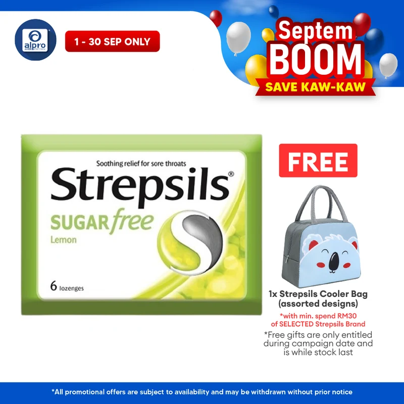 Strepsils Lemon Sugar Free 6s| Soothing Effective Relief for Throat