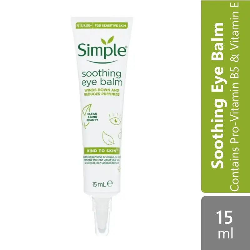 Simple Soothing Eye Balm 15ml | Contains Pro-Vitamin B5 & Vitamin E