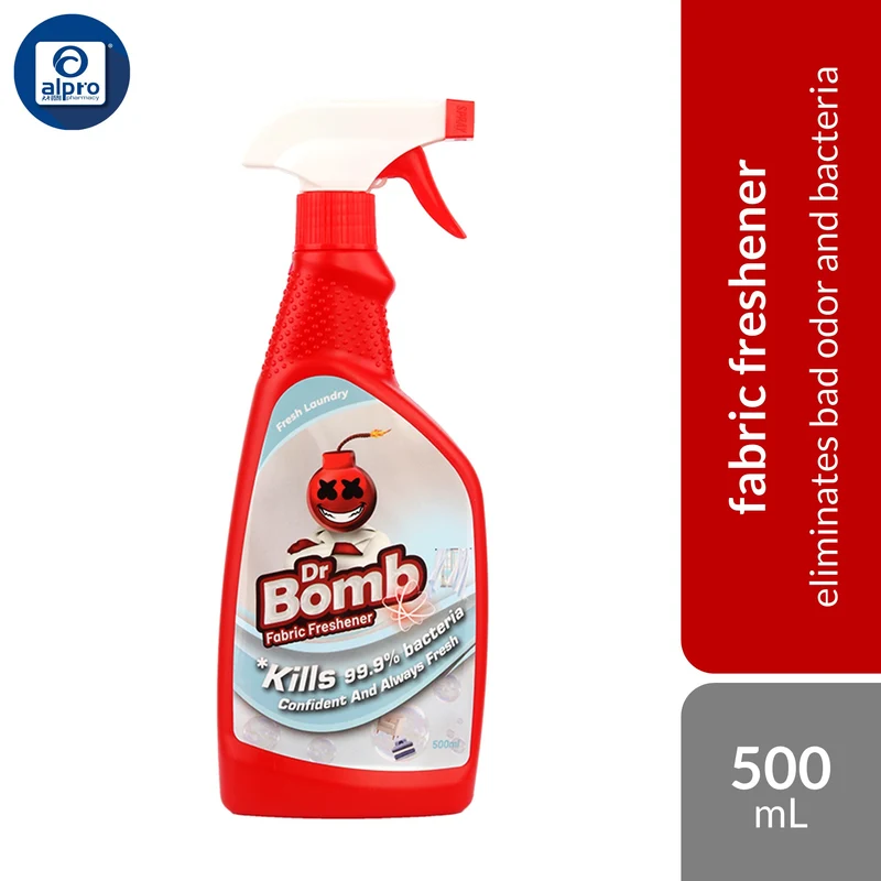 SugarBomb Dr. Bomb Fabric Freshener (Fresh Laundry/ Sakura/ Berry Mellow) 500ml | Eliminates Bad Odor and Bacteria
