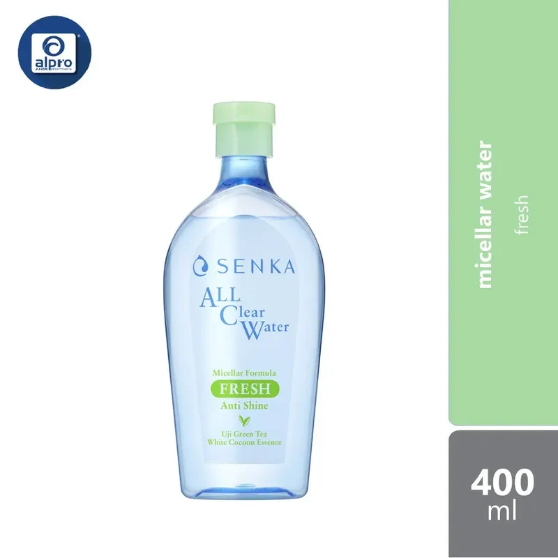 Senka All Clear Micellar Water 400ml (Fresh/ Bright/ Acne Care) | Effectively Cleanses Skin