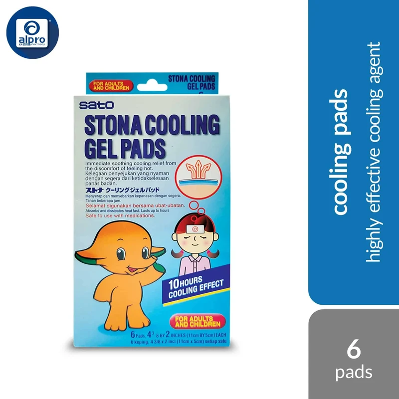 Sato Stona Cooling Gel Pads 2pcs ×3s | Highly Effective Cooling Agent