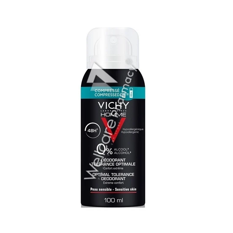 Vichy Homme Optimal Tolerance Deodorant Spray 48h 100ml