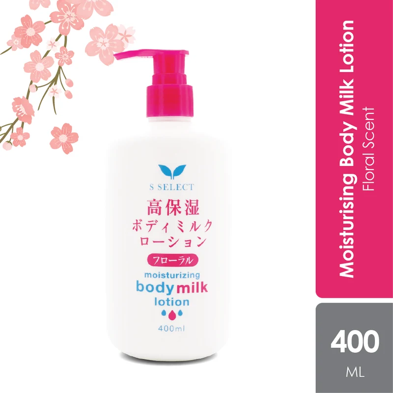 Sugi S Select Moisturizing Body Milk Lotion 400ml (Floral Scent)