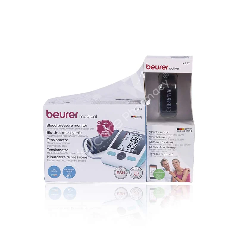 Beurer Bm29 Upper Arm Bp Monitor +beurer As87 Activity Sensor Black