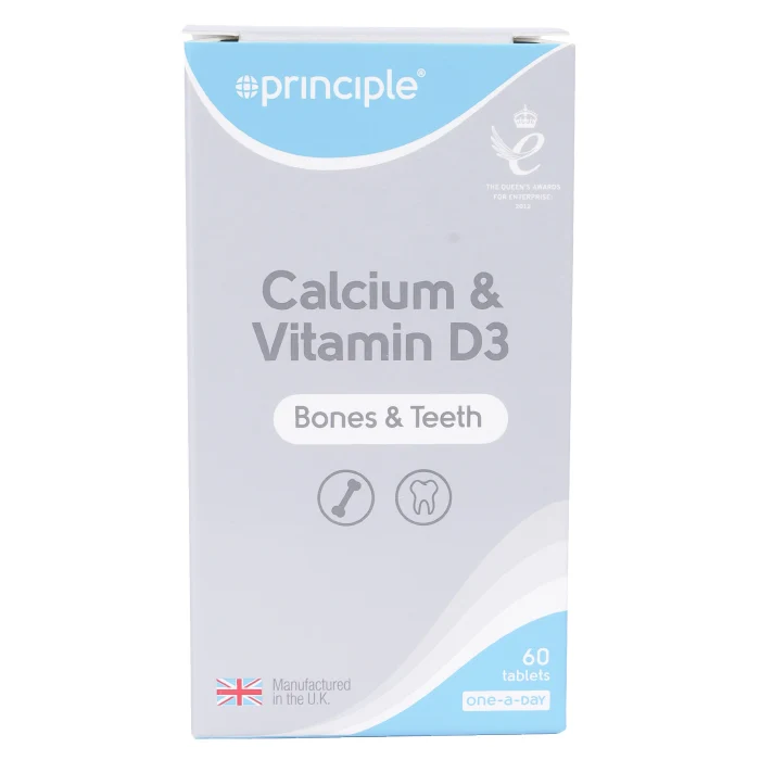Principle Health Care Calcium 400mg & Vitamin D3 2.5mcg Tablets 1x60'S