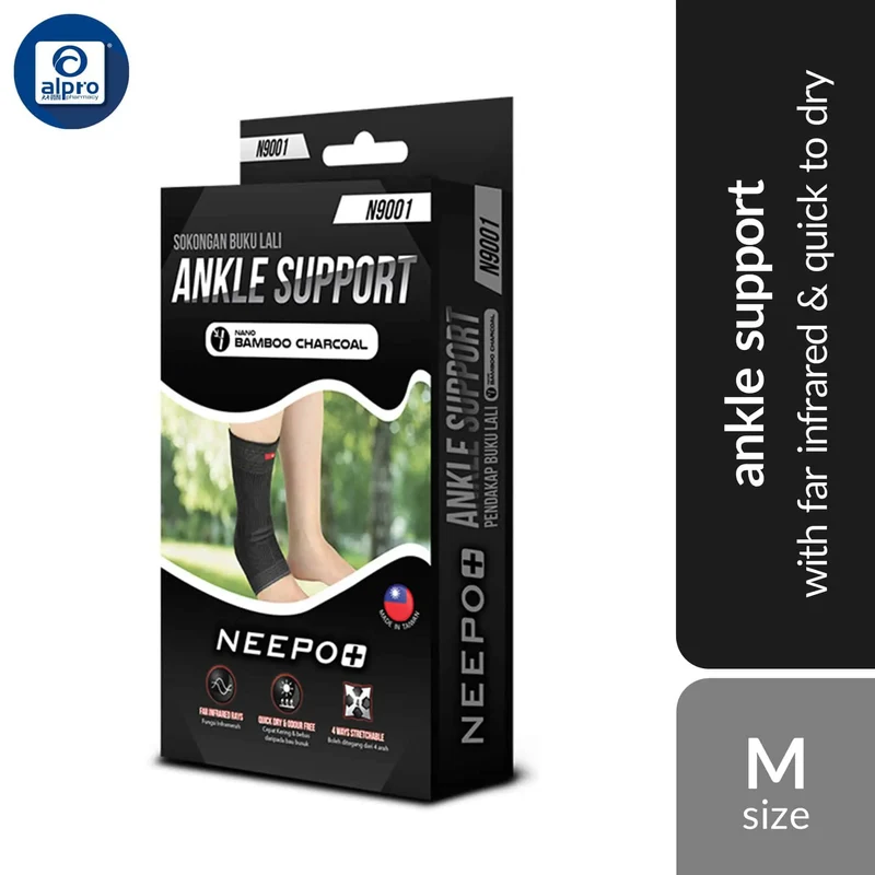 Neepo+ N9001 Ankle Support (Size S/ M/ L/ XL) | With Far Infrared & Quick to Dry