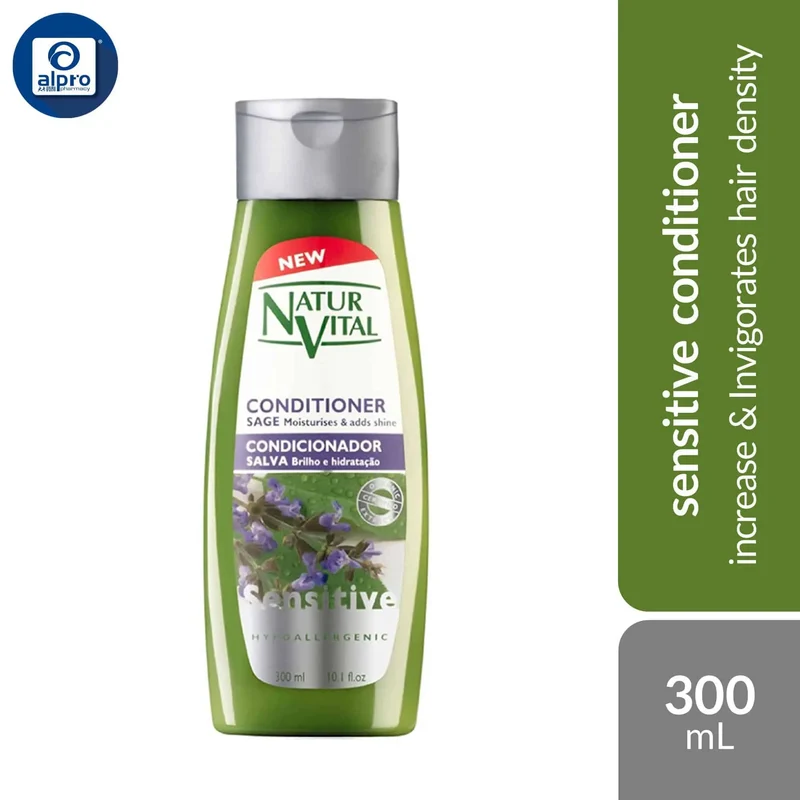 NaturVital Sensitive Conditioner Sage 300mL | Increase & Invigorates Hair Density