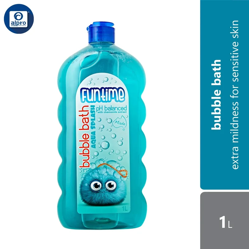 Natures Organics Fun Time Bubble Bath 1L | Extra Mildness for Sensitive Skin