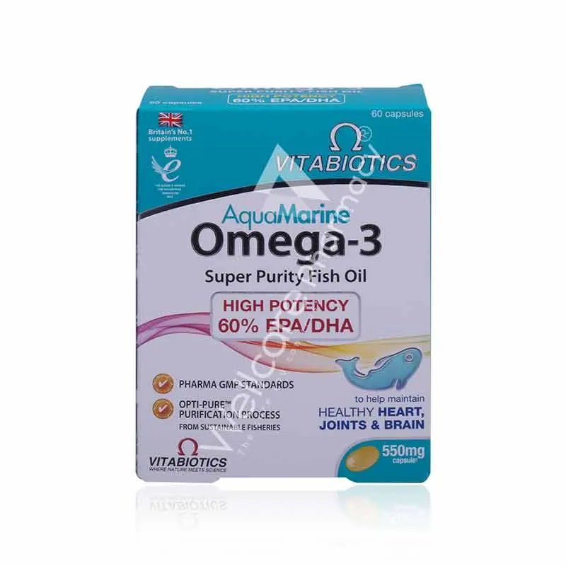 Vitabiotics Aquamarine Omega-3 Capsules 60'S