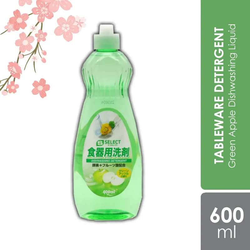 Sugi S Select Detergent for Tableware Green Apple 600ml