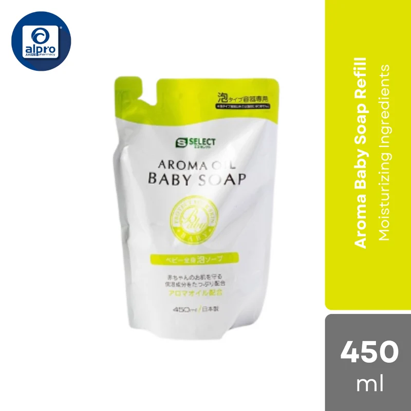 Sugi S Select Aroma Oil Baby Soap Refill 450ml