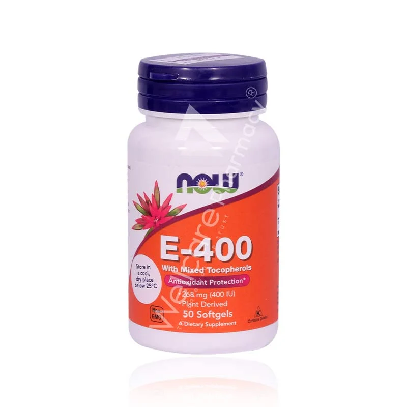 Now Vitamin E 400iu Softgels 50'S