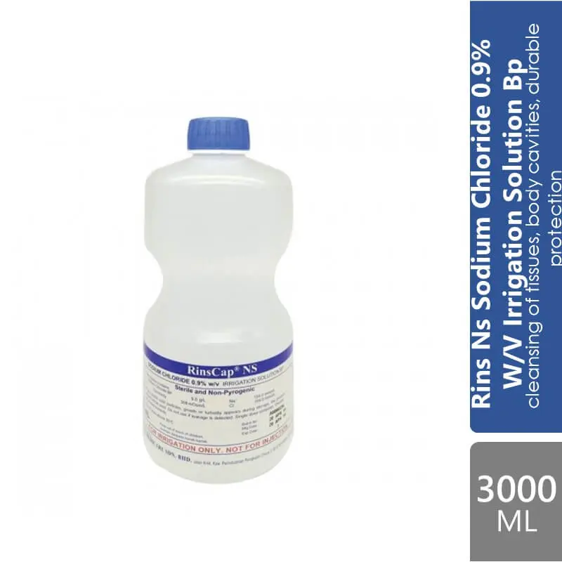 Rins Ns Sodium Rins Ns Sodium Chloride 0.9% W/v Irrigation Solution Bp 3000ml0.9% W/v Irrigation Solution Bp 3000ml