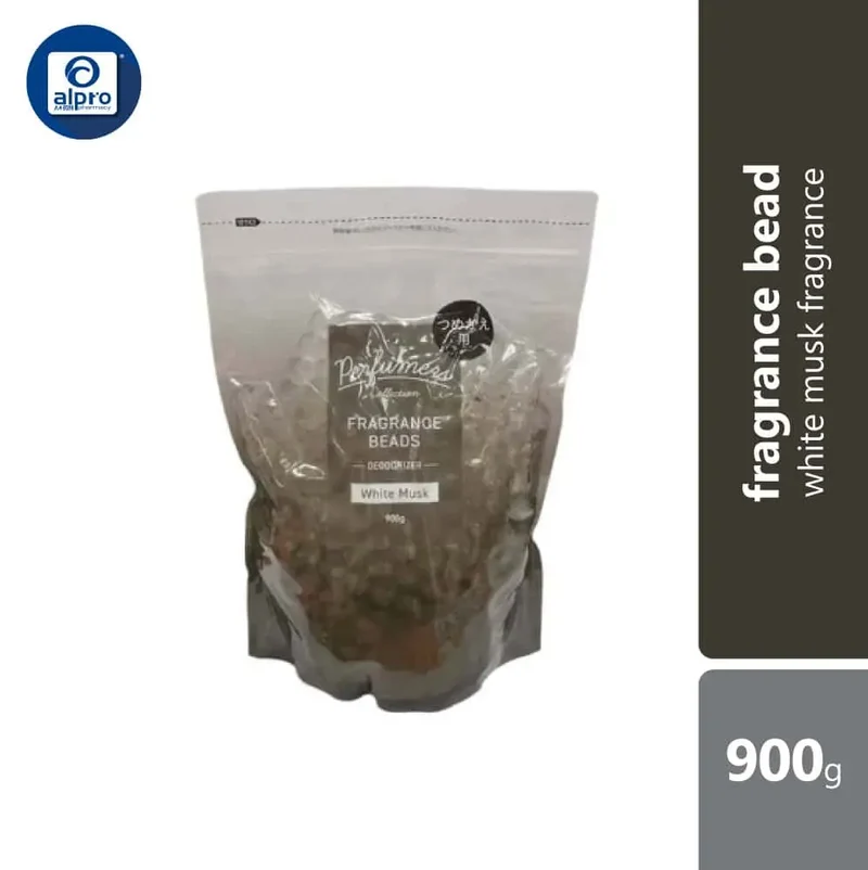 S Select Perfumer Fragrance Bead Polymer Deodorizer (White Musk) | Refill Pack 900g