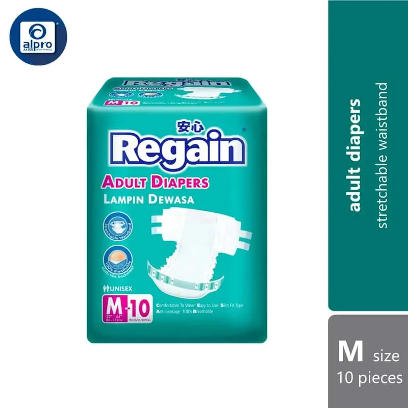 Regain Adult Diaper (Size M/ L/ XL) | Cool Skin Ventilation and All-Day Comfort