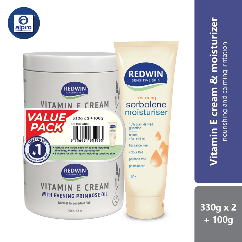 Redwin EPO 330g Twinpack Free 100g | Suitable For Dry Or Sensitive Skin.