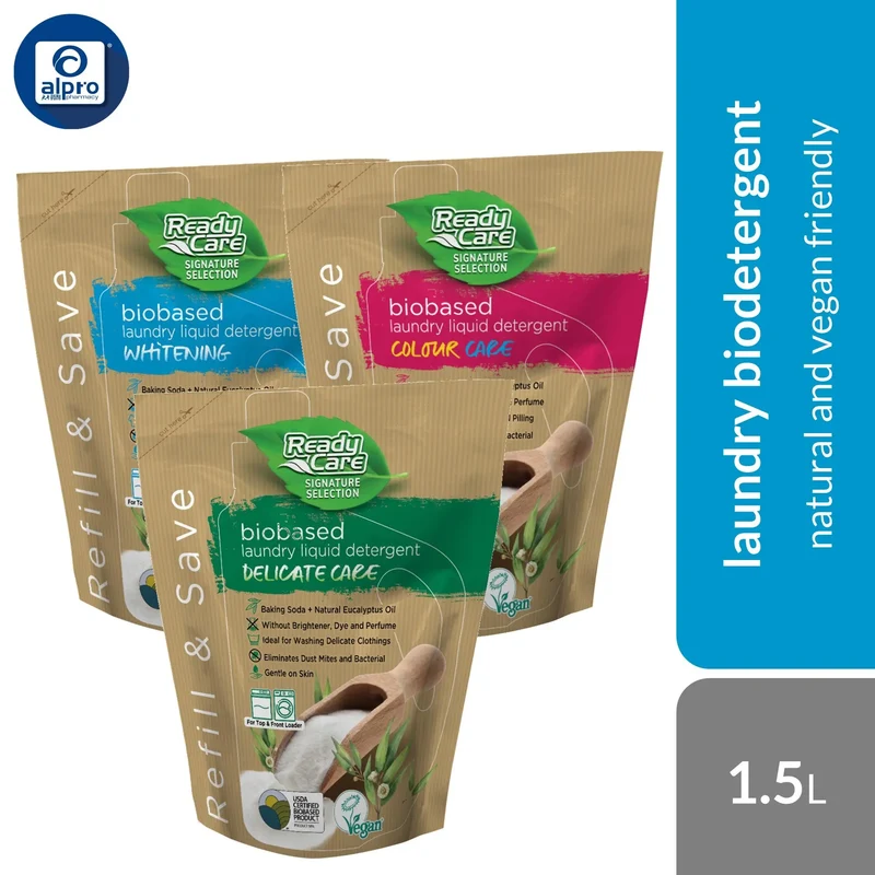 ReadyCare Signature Selection Biobased Laundry Liquid Detergent Refill Pack 1.5L | Gentle to Skin and Less Irritation