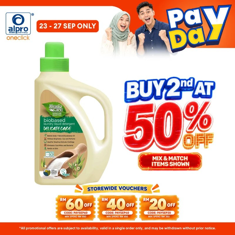 ReadyCare Signature Selection Biobased Laundry Liquid Detergent Delicate Care 2.1L | Outstanding Natural Whitening