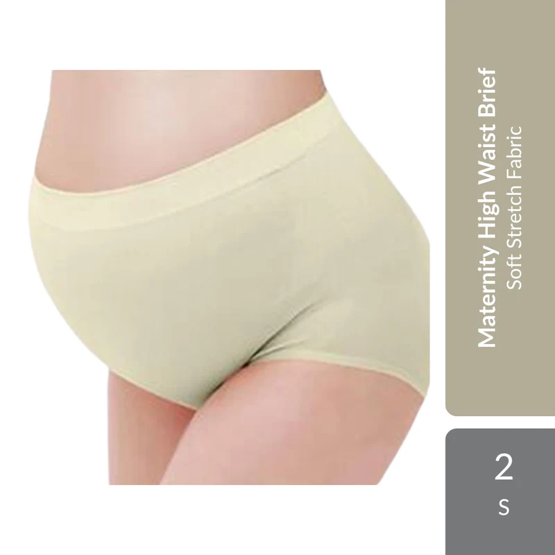 Shapee Maternity High Waist Brief 2s | Soft Stretch Fabric With Gentle Belly Support For Pregnancy Comfort