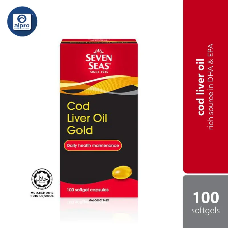 Sevenseas Cod Liver Oil Gold 100s | Rich Source of DHA & EPA