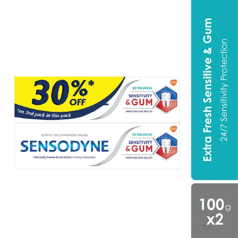 Sensodyne Sensitivity & Gum Extra Fresh 100g 2s | Dual Action