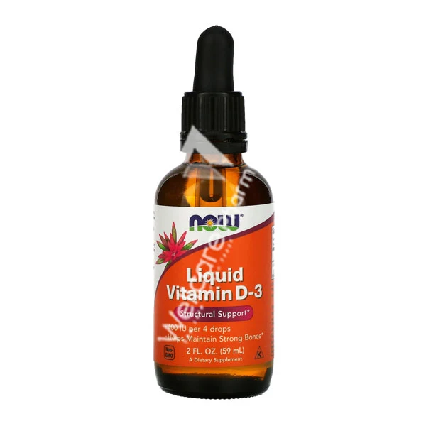 Now Liquid Vitamin D3 400iu/4 Drops 59ml