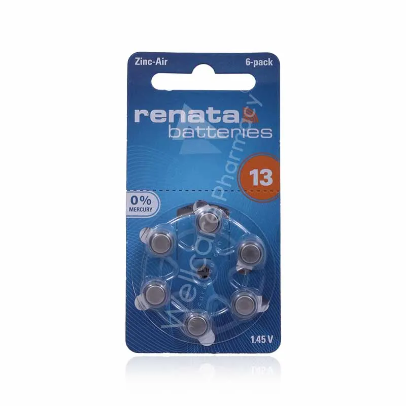Zinc Air-13 Battery Set 6'S