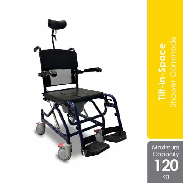Moven Tilt-In-Space Shower Commode ChairBM6026L | Shower Wheelchair
