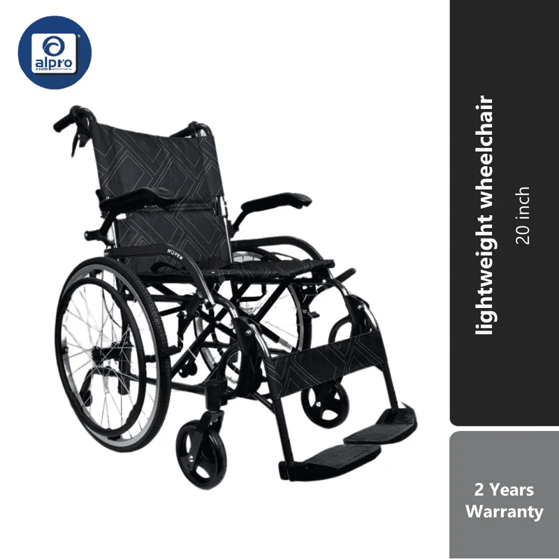 Moven BMQ05 Aluminium Lightweight Premium Wheelchair - 20 Inch (2 Years Warranty)