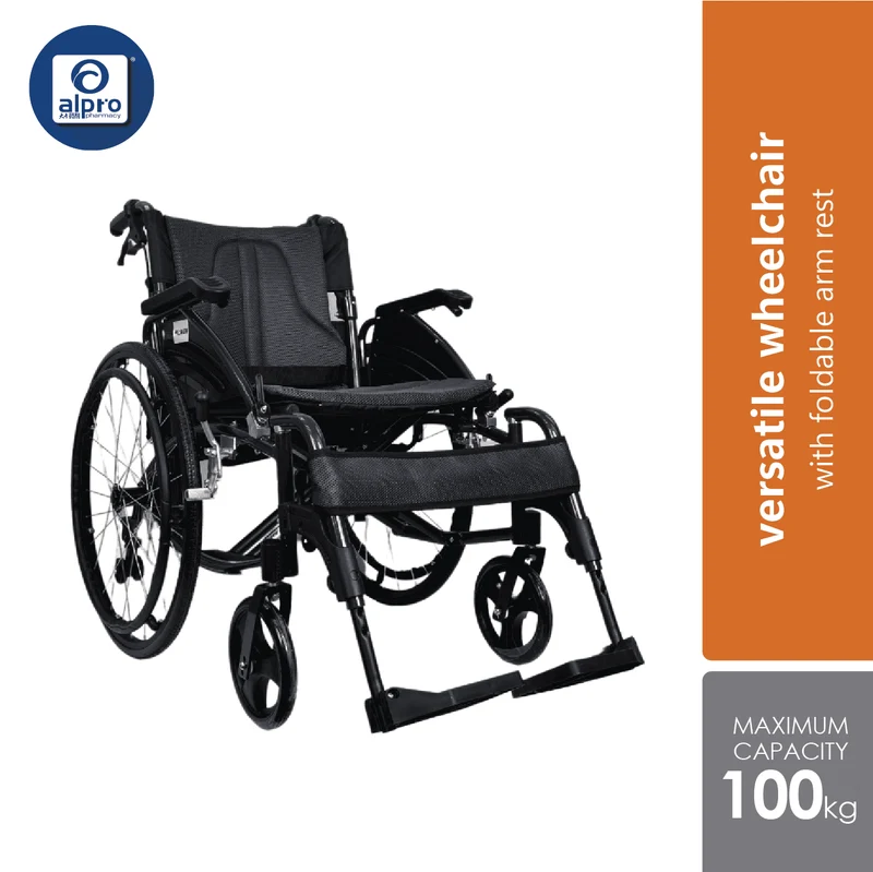 Moven BM890LAQJ-46 Aluminium DAF Lightweight Wheelchair 24 Inch