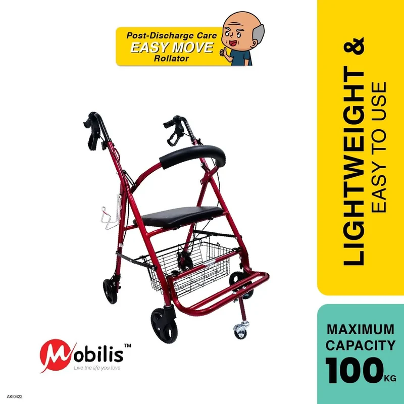 Mobilis Aluminum Rollator MO-9148L | 2 in 1 Function