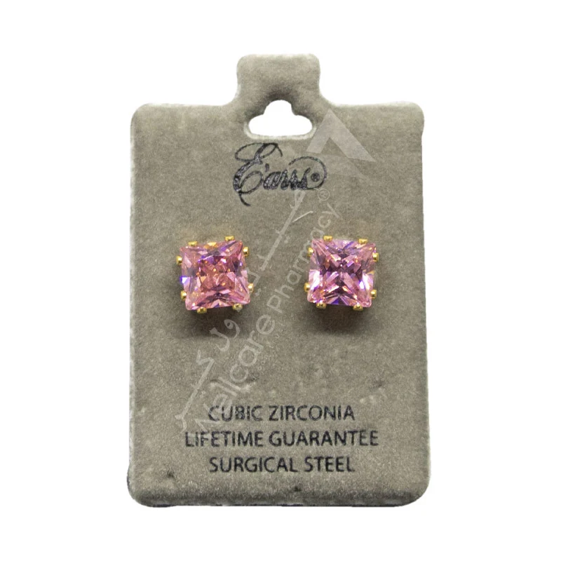 Earrs Pink Cubic Zirconia