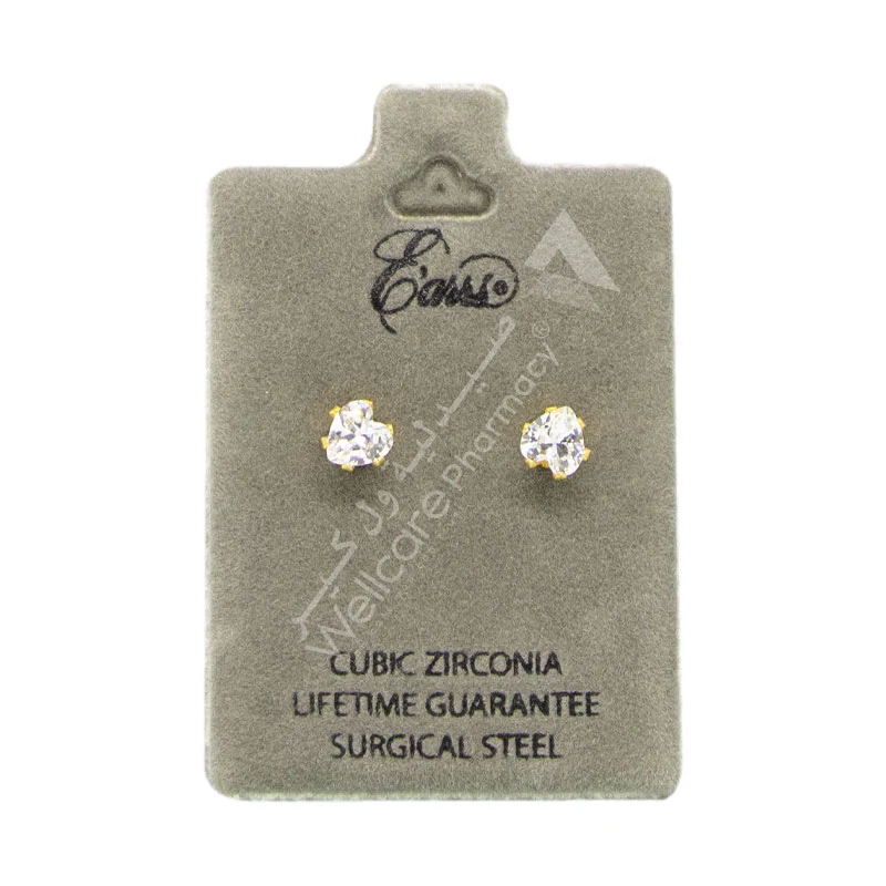 Earrs Eb468 Heart Shaped Cubic Zirconia