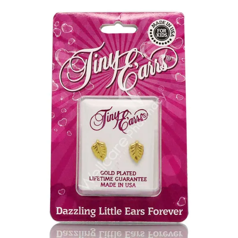 Earrs Te103 Elm Leaf Studs