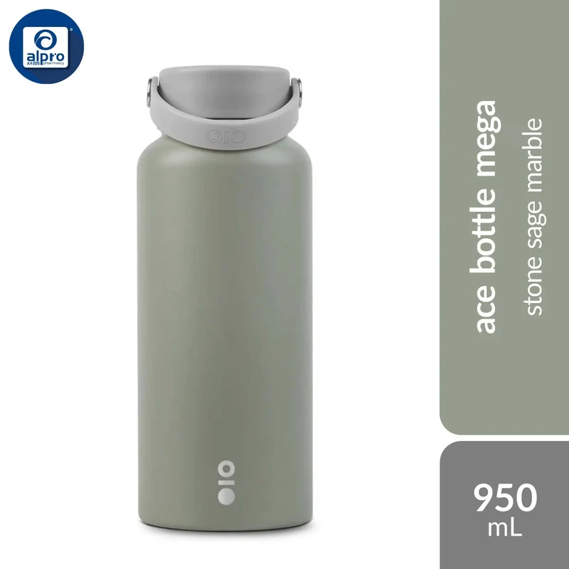 Montigo Ace Bottle Mega Stone Collection (Sage Marble/ Clay/ Sandstone) 950mL | Double-Wall Vacuum Insulation