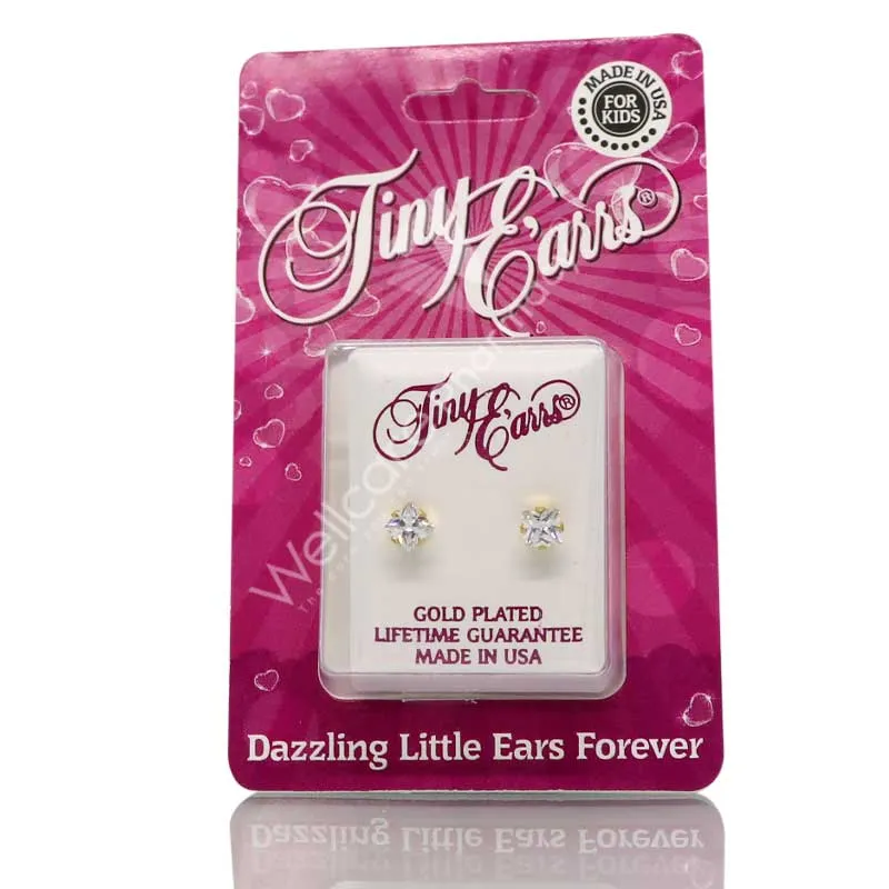 Earrs Te786-4x4 Square Cubic Zirconia