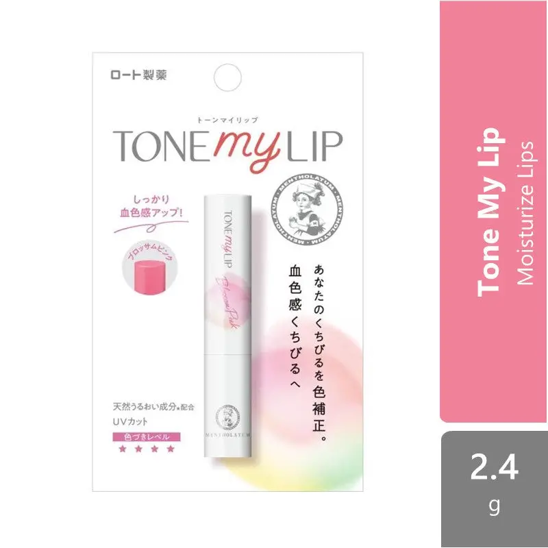 Mentholatum Tone My Lip- ( Bright Up Red/ Blossom Pink) 2.4g