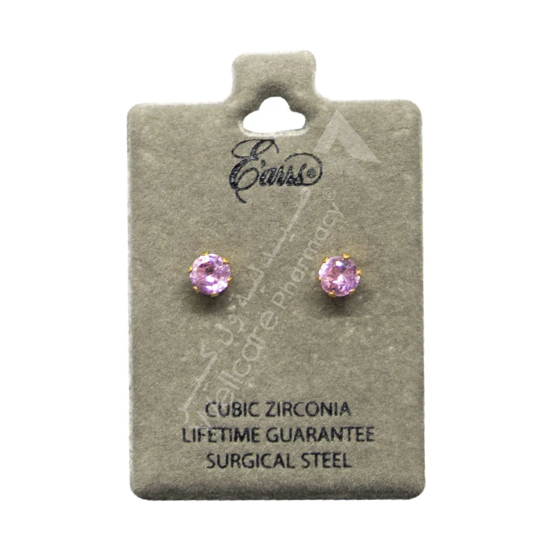 Earrs Pink Cubic Zirconia