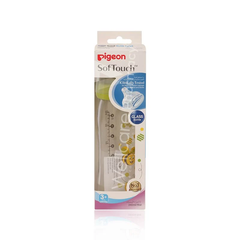 Pigeon Soft Touch Glass Bottle 240ml