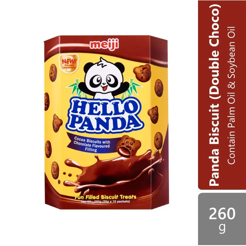 Meji Hello Panda Double Choco Pack 260g | Contain Palm Oil & Soybean Oil
