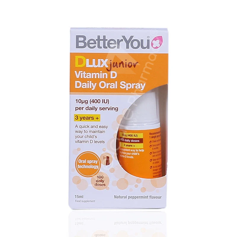 Dlux Junior Vitamin D Oral Spray 400iu 15ml