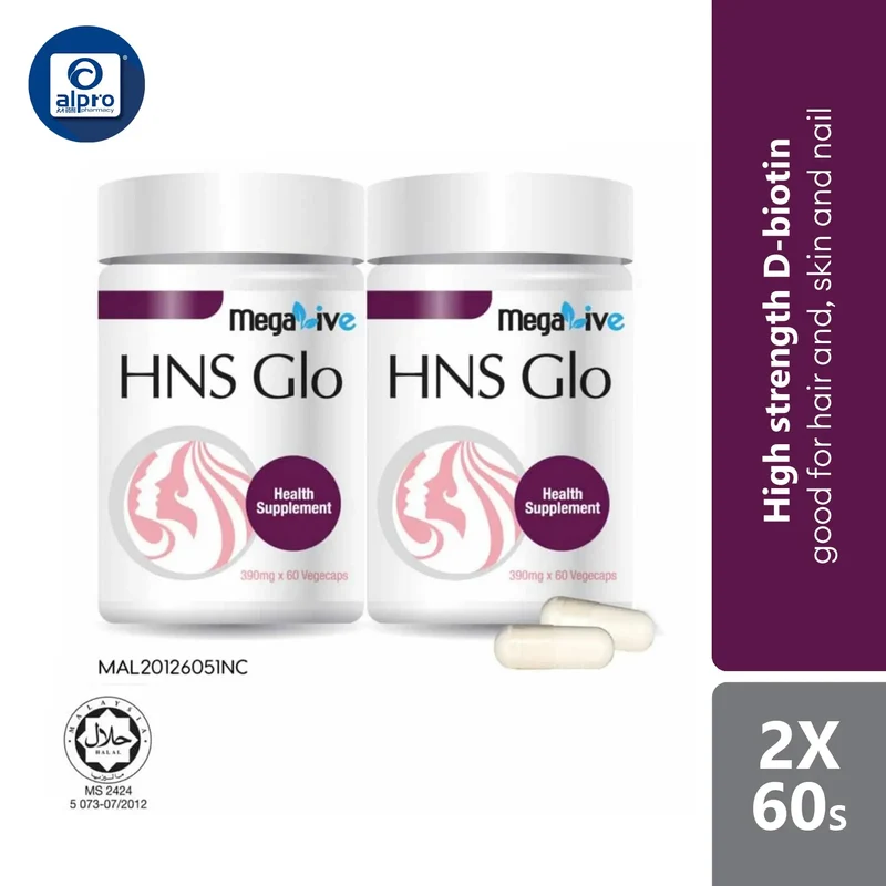 Megalive Hns Glo 2x60s | Improve Skin Elasticity And Moisture