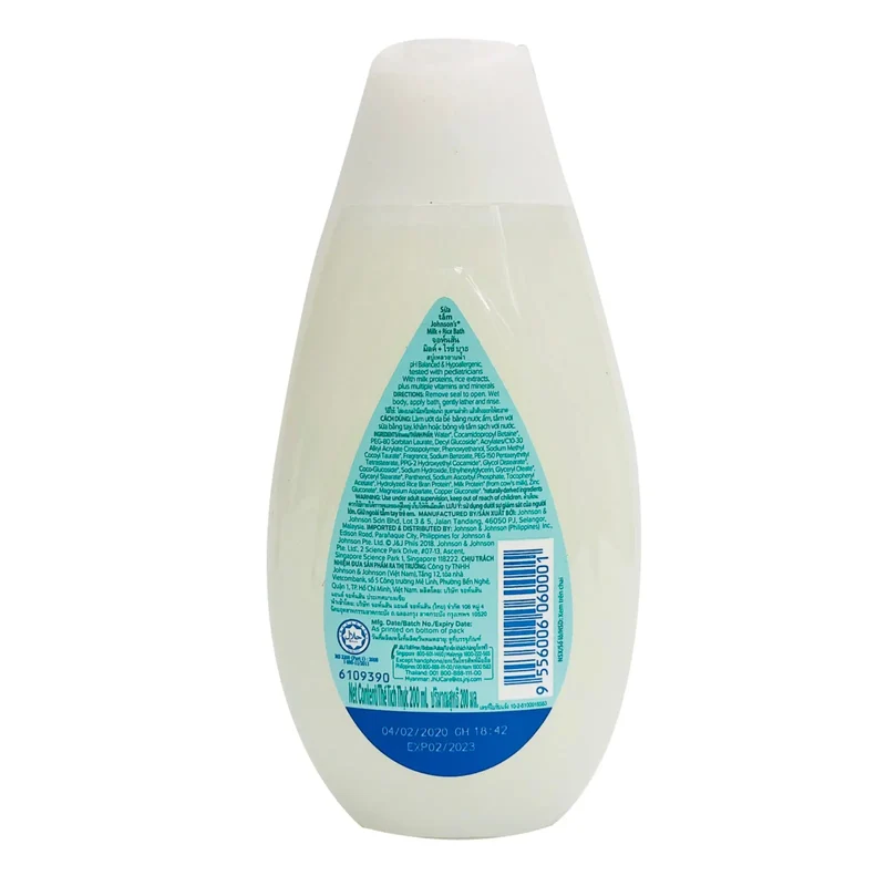 Johnsons Baby Milk + Rice Bath 200ml