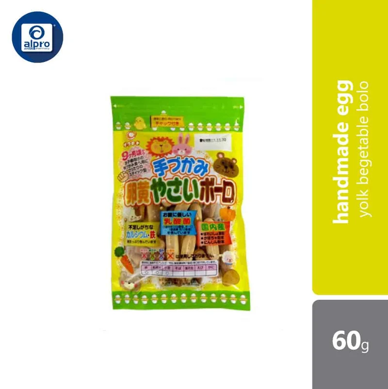 Iwamato Handmade Egg Yolk Vegetable Bolo 60g