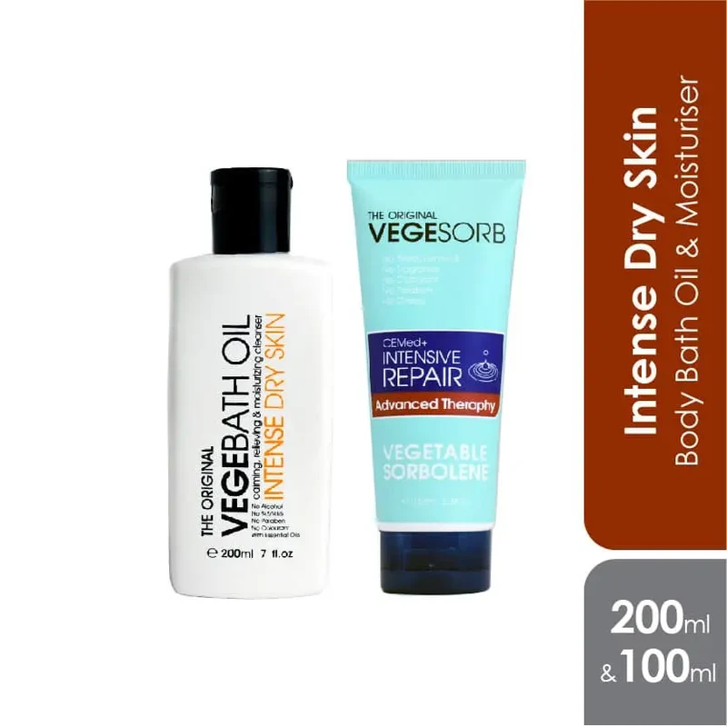 Intense Dry Skin Package (Bath Oil & Moisturiser) | Relief Eczema & Psoriasis