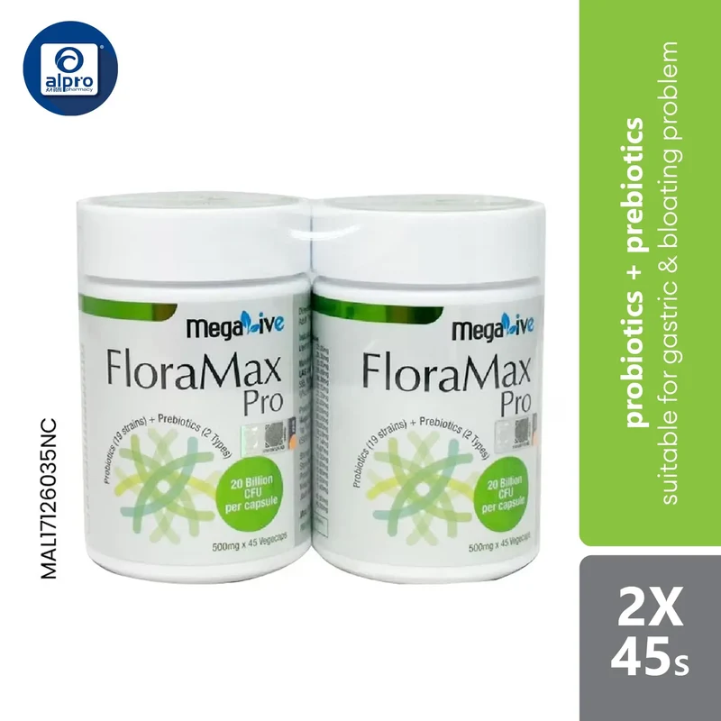 Megalive Floramax Pro 2x45s | Improve Digestion And Prevent Bloating