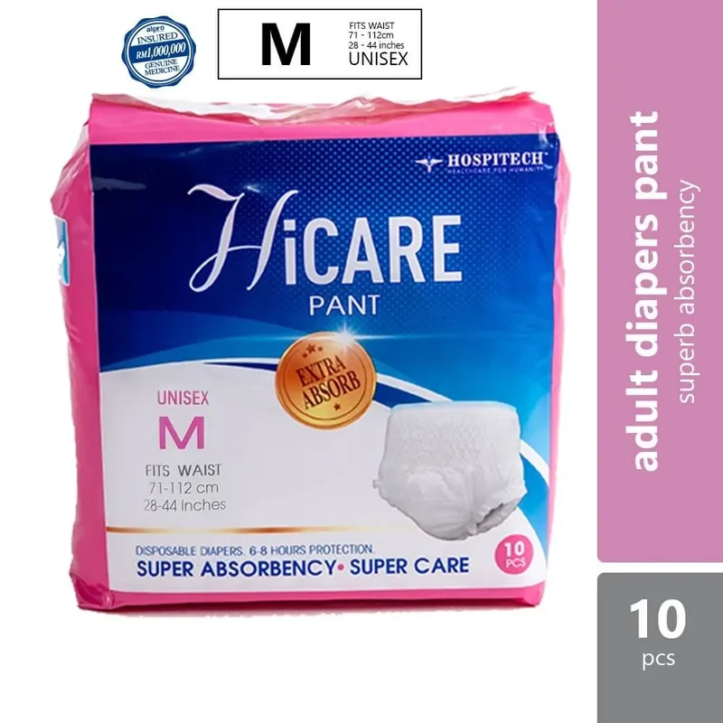 Hicare Pants Extra Absorb 10S (M / L / XL / XXL) | Superb Absorbency