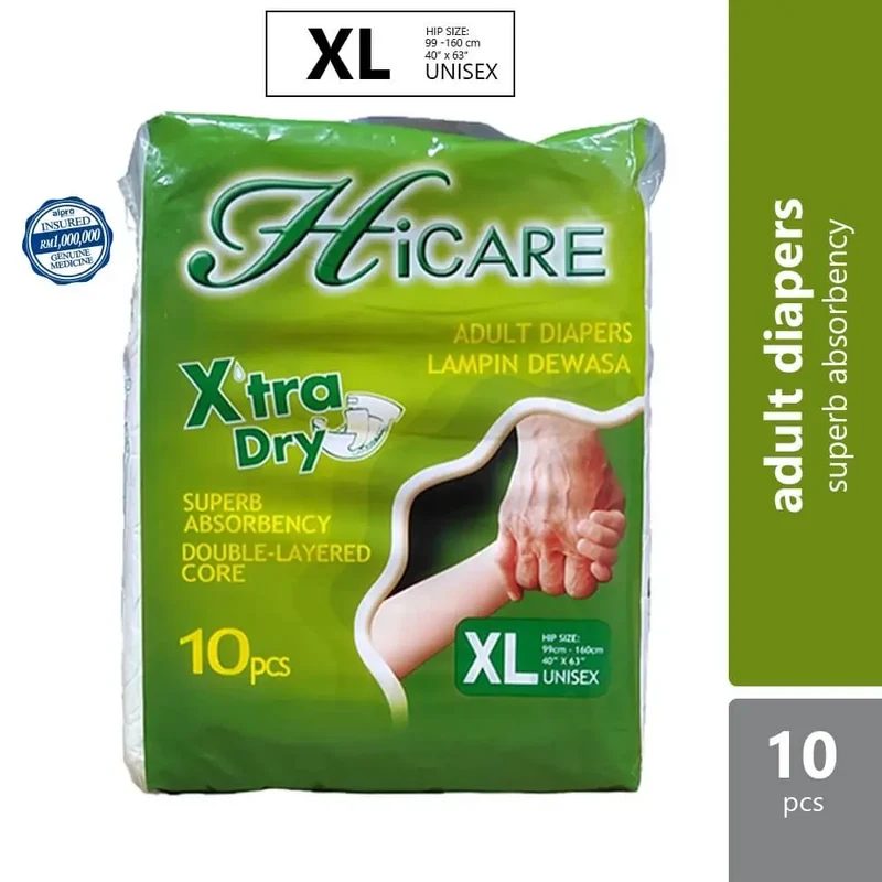 Hicare Adult Diapers Xtra Dry (XL) 10s